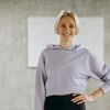 Portrait of a female fitness instructor, smiling.